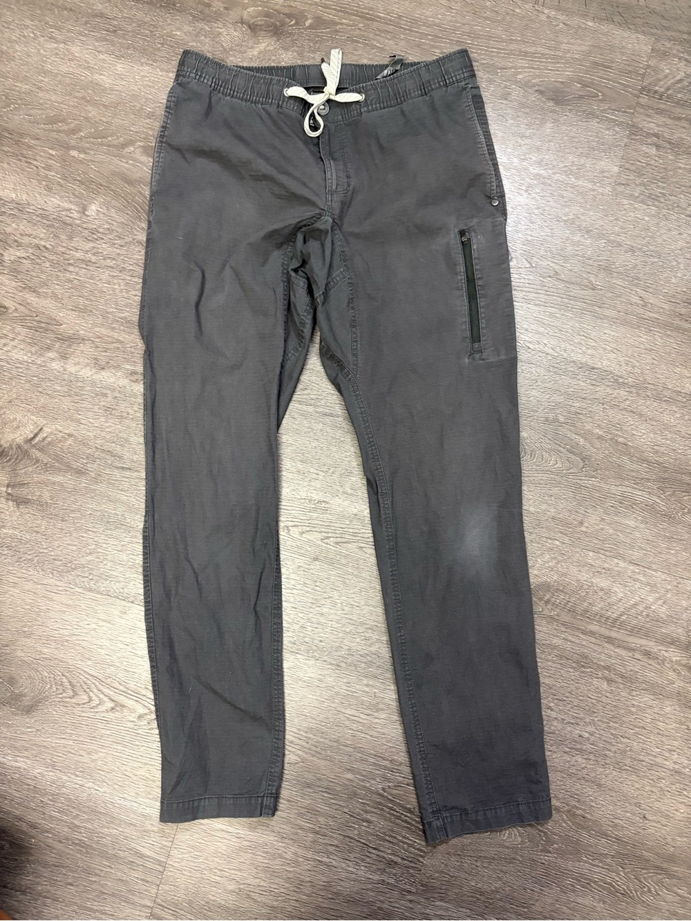 Vuori Pants Mens Large Gray Ripstop Climber Stretch Utility Zip Pockets V412 *